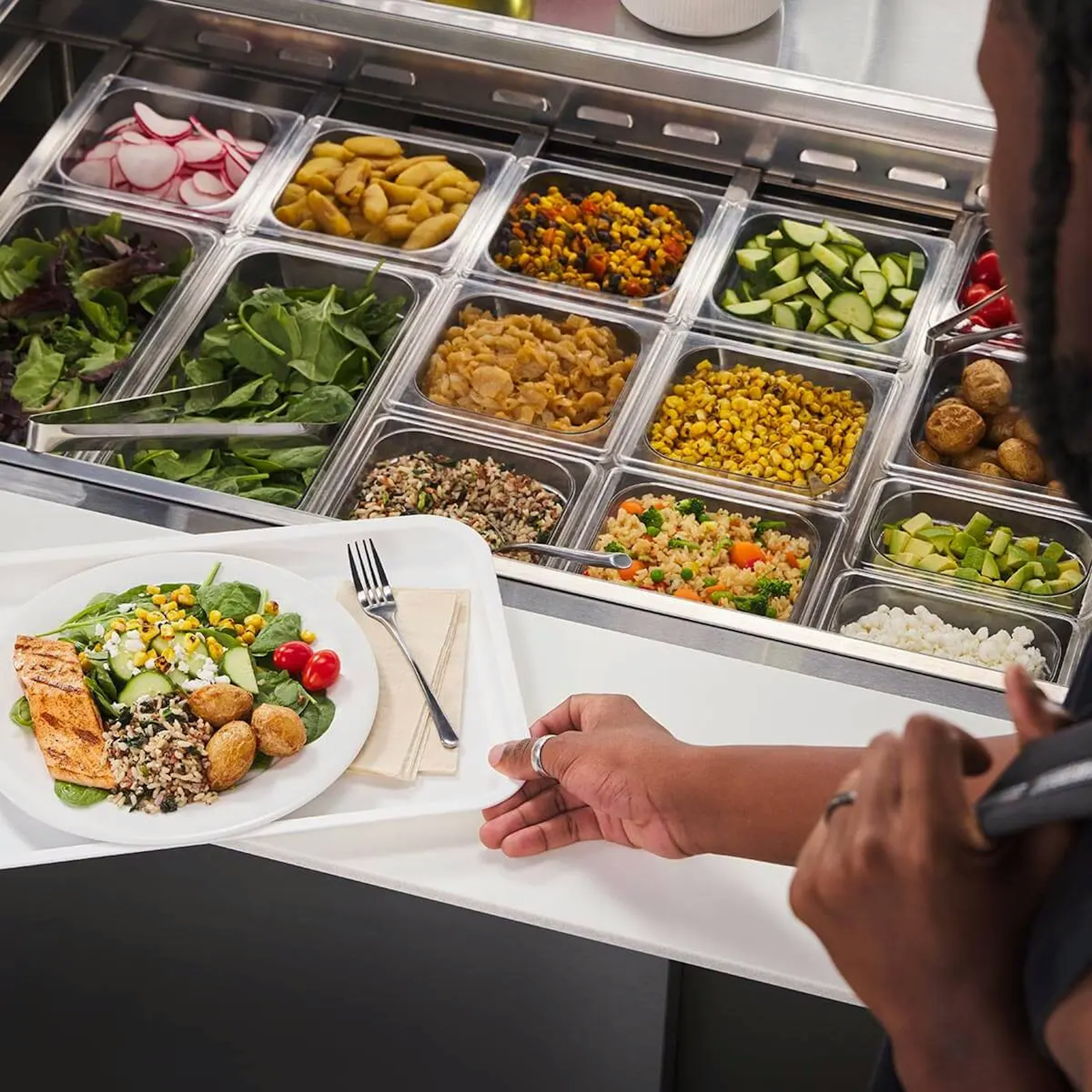 Food Station: Salad Bar for College & University Recipe Card