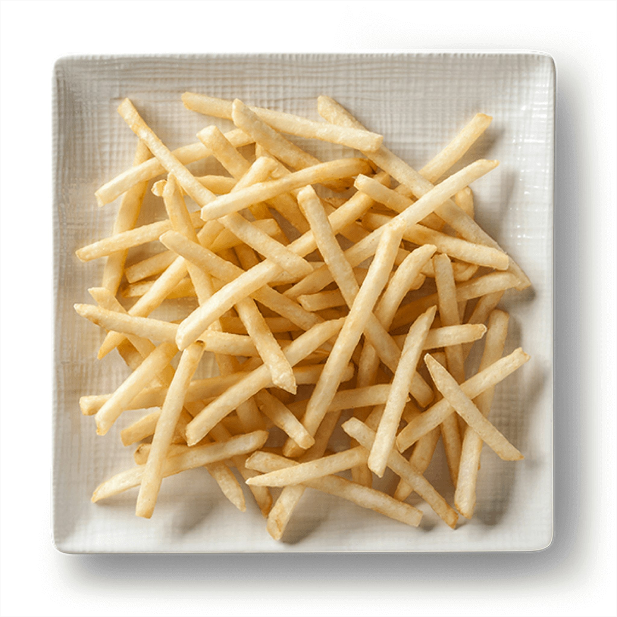 Square Plate with Straight Cut Fries