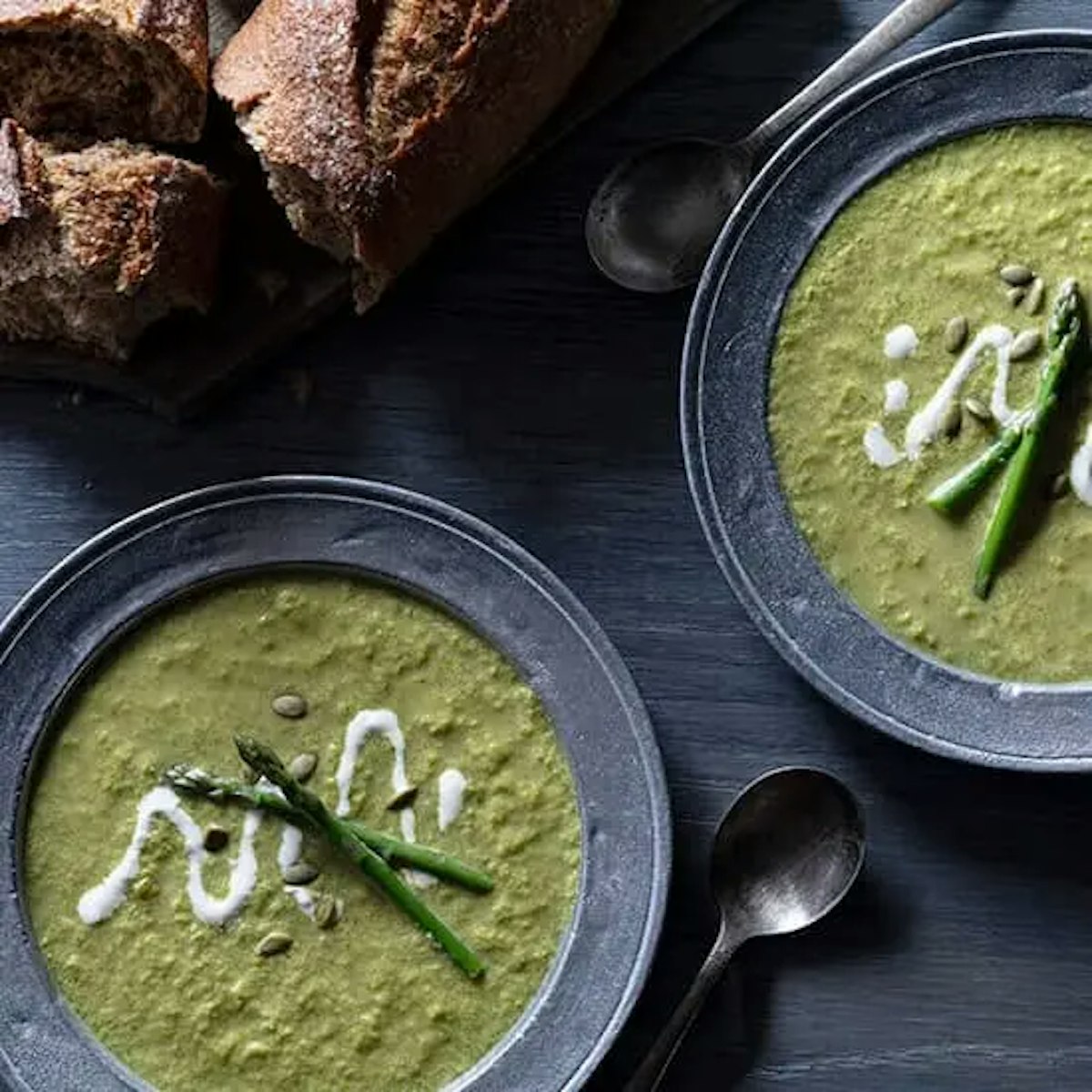 Asparagus and Avocado Soup Recipe Card