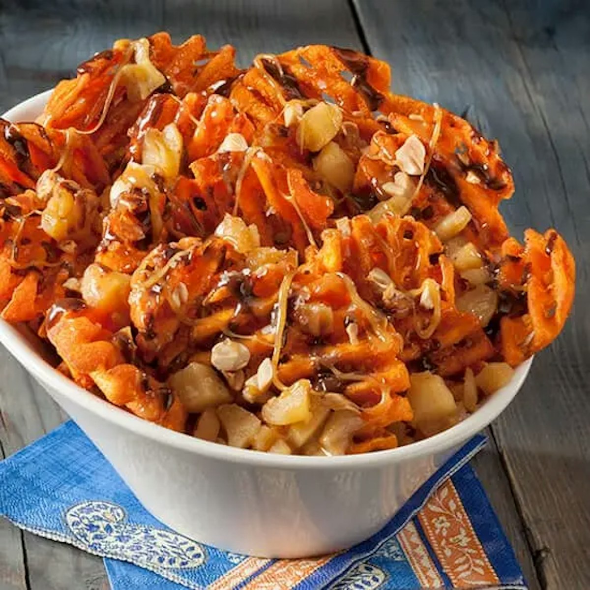 Salted Caramel Apple Poutine Recipe Card